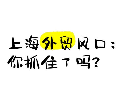 上海外贸风口：你抓住了吗？